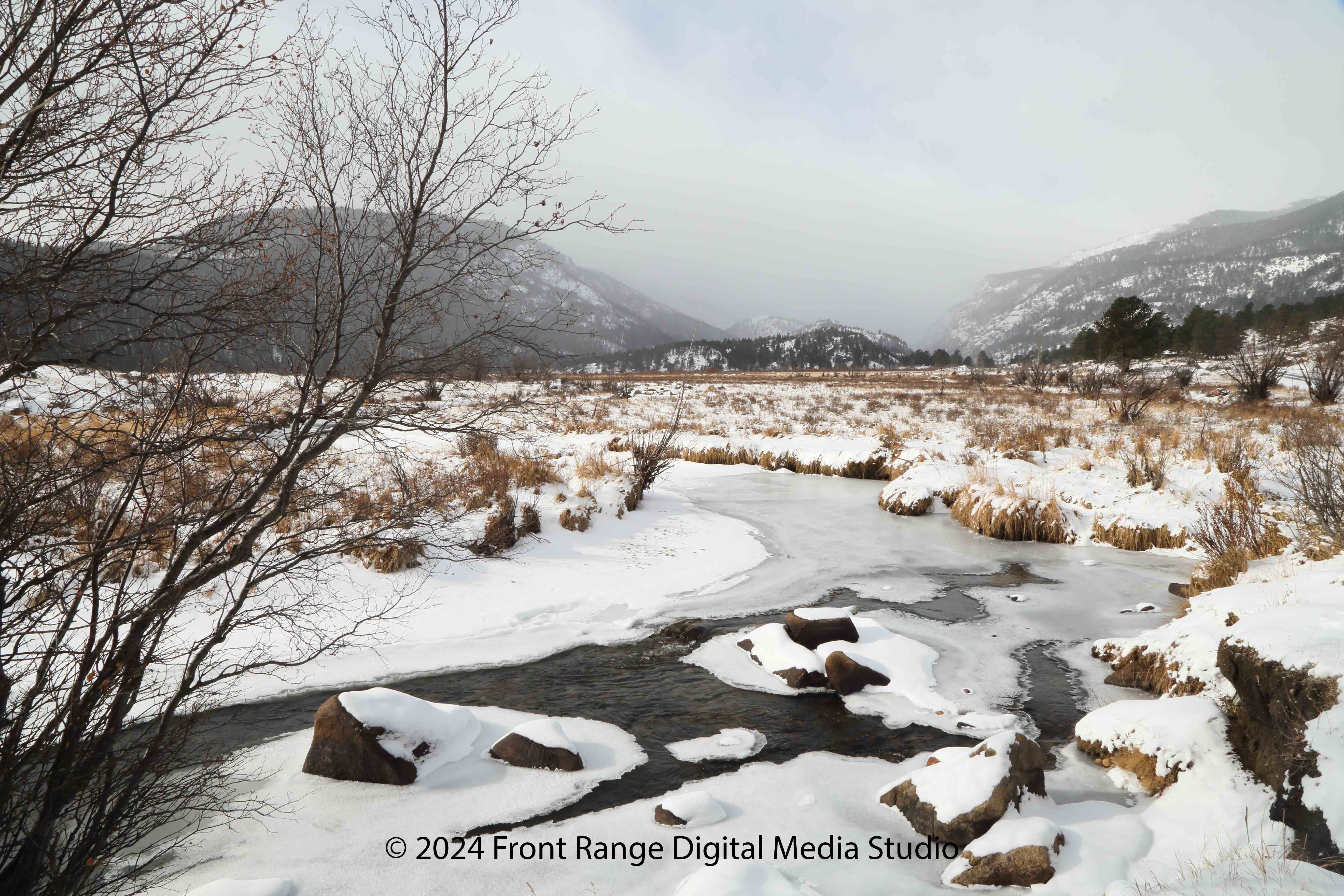 Snow scene in Moraine Park